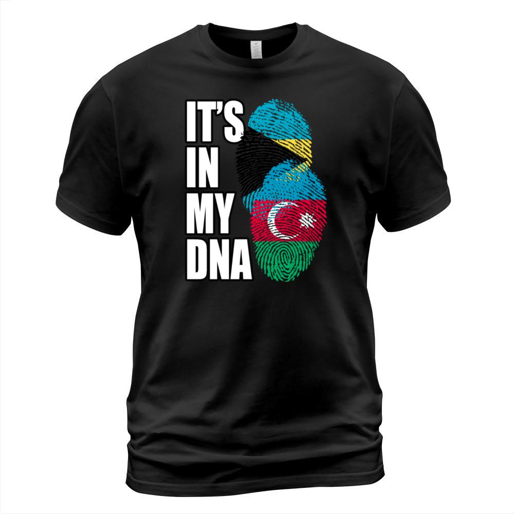 Azerbaijani And Bahamian Mix Heritage DNA Flag T-Shirt Unisex