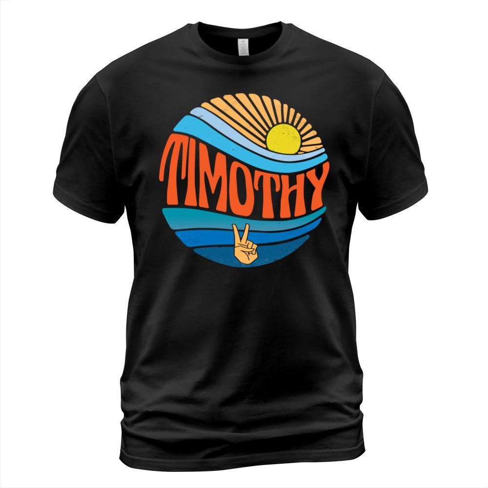 Timothy Shirt Vintage Sunset Timothy Groovy Tie T-Shirt Unisex