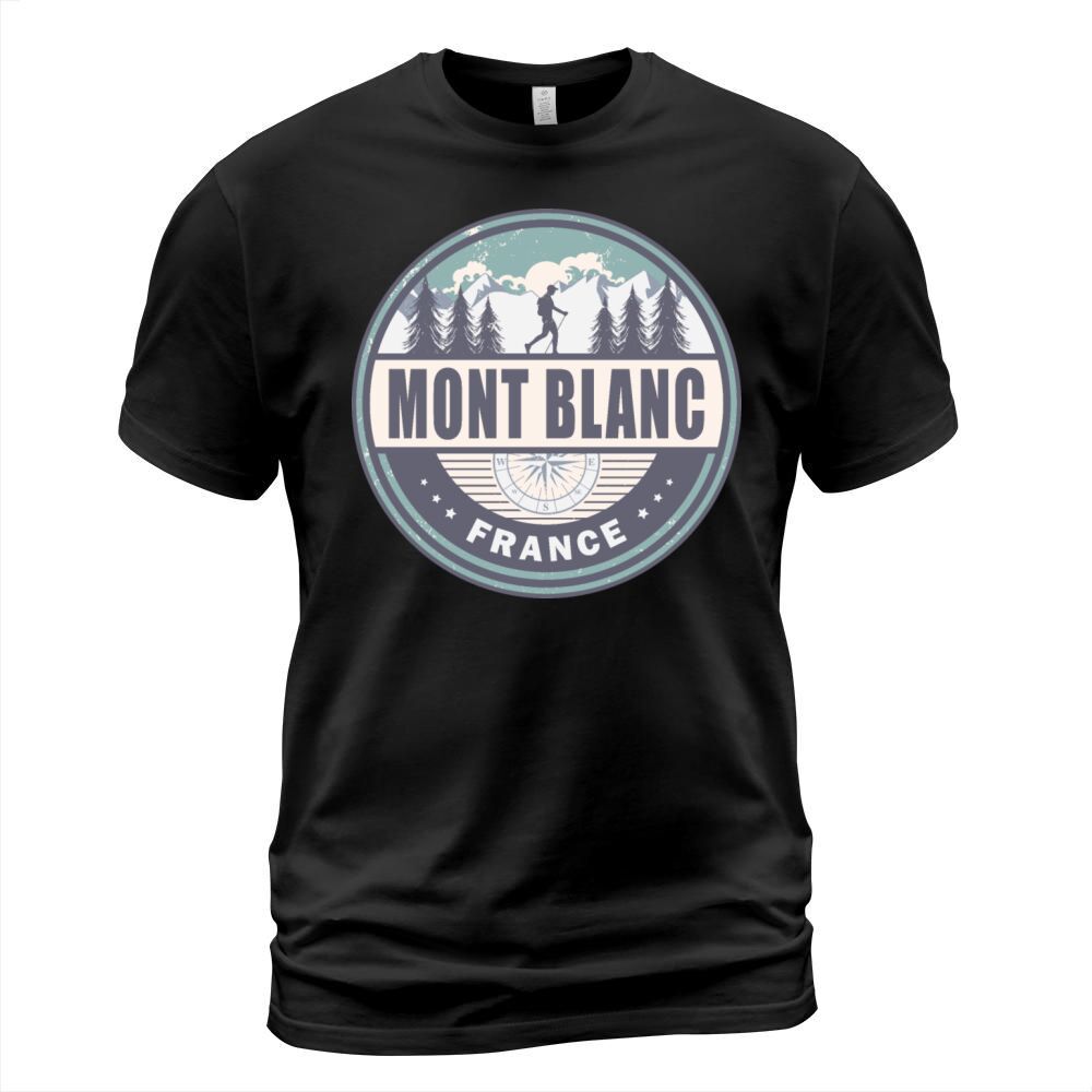 Mont Blanc France French Alps Vintage Hiking T-Shirt Unisex