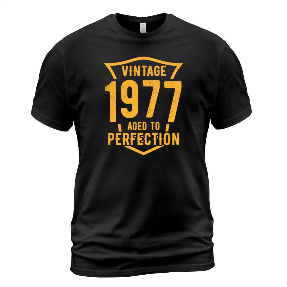 Vintage 1977 Aged To Perfection 46th Birthday T-Shirt Unisex