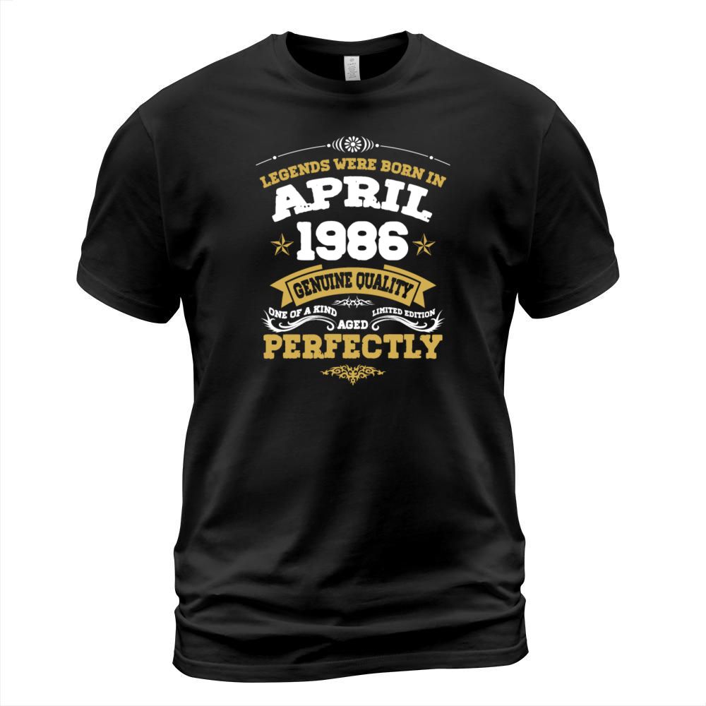 Vintage Aged To Perfection April 1986 T-Shirt Unisex