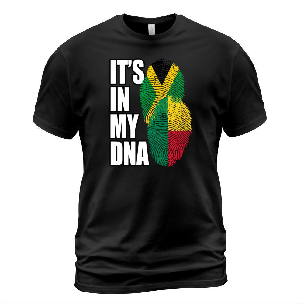 Beninese And Jamaican Mix Heritage DNA Flag T-Shirt Unisex
