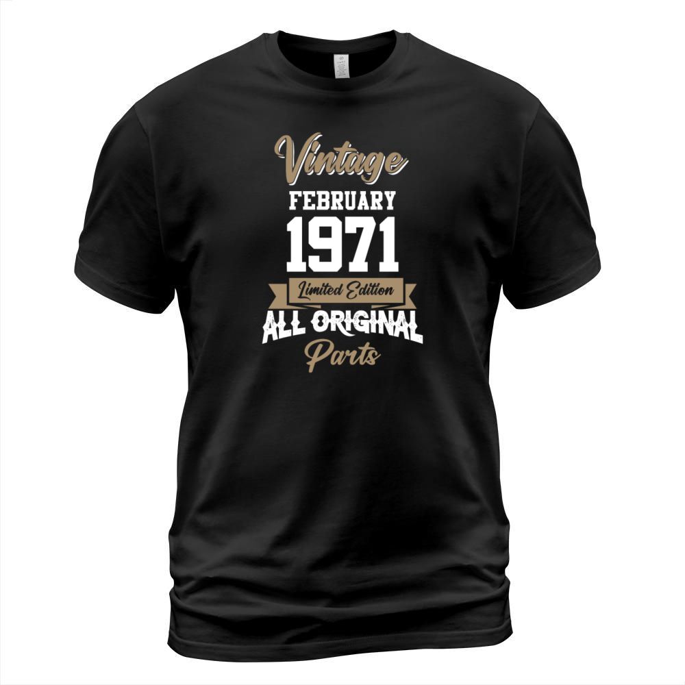 February 1971 Vintage Birthday Present T-Shirt Unisex
