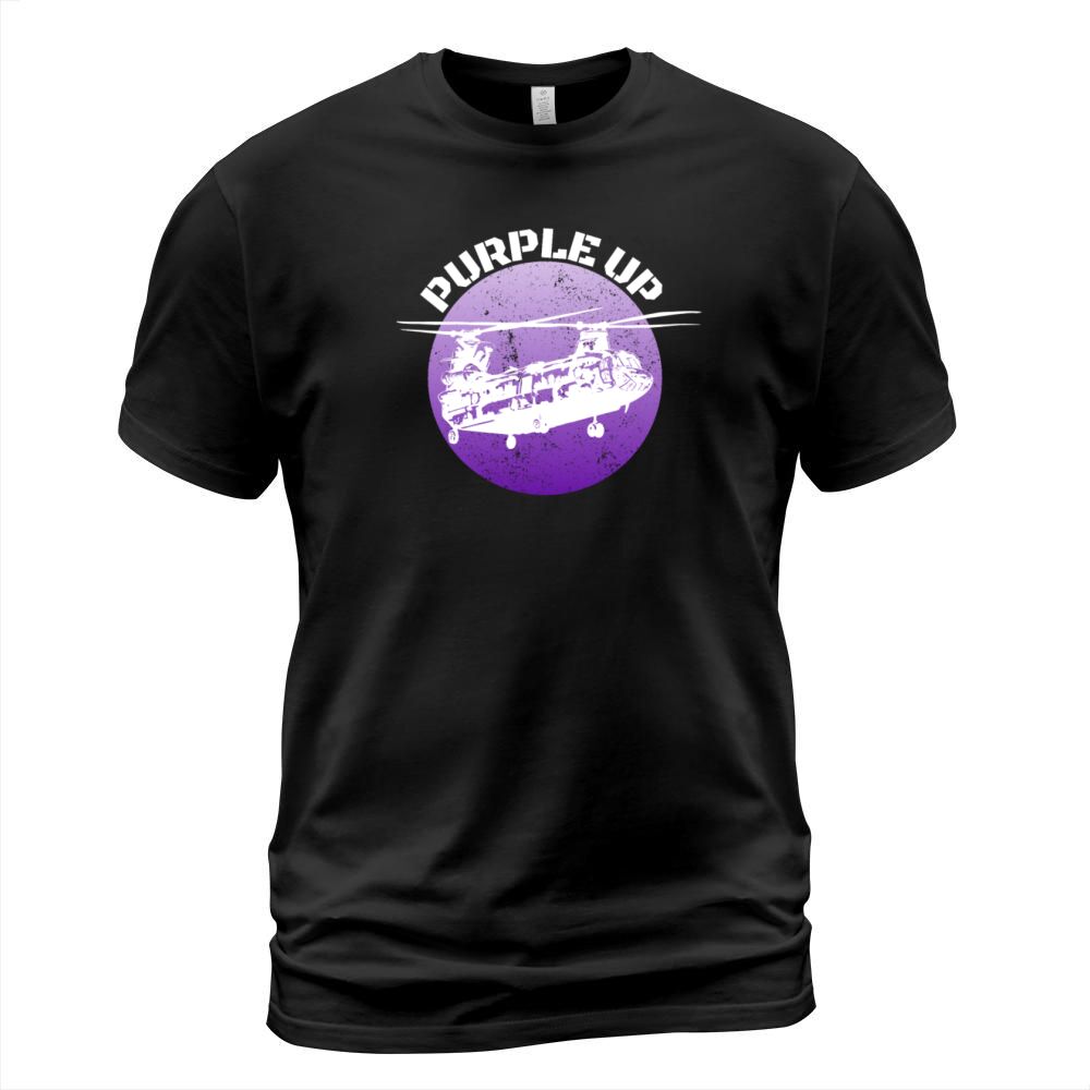 Purple Up CH47 Chinook Purple Sunset Chinookpurple T-Shirt Unisex