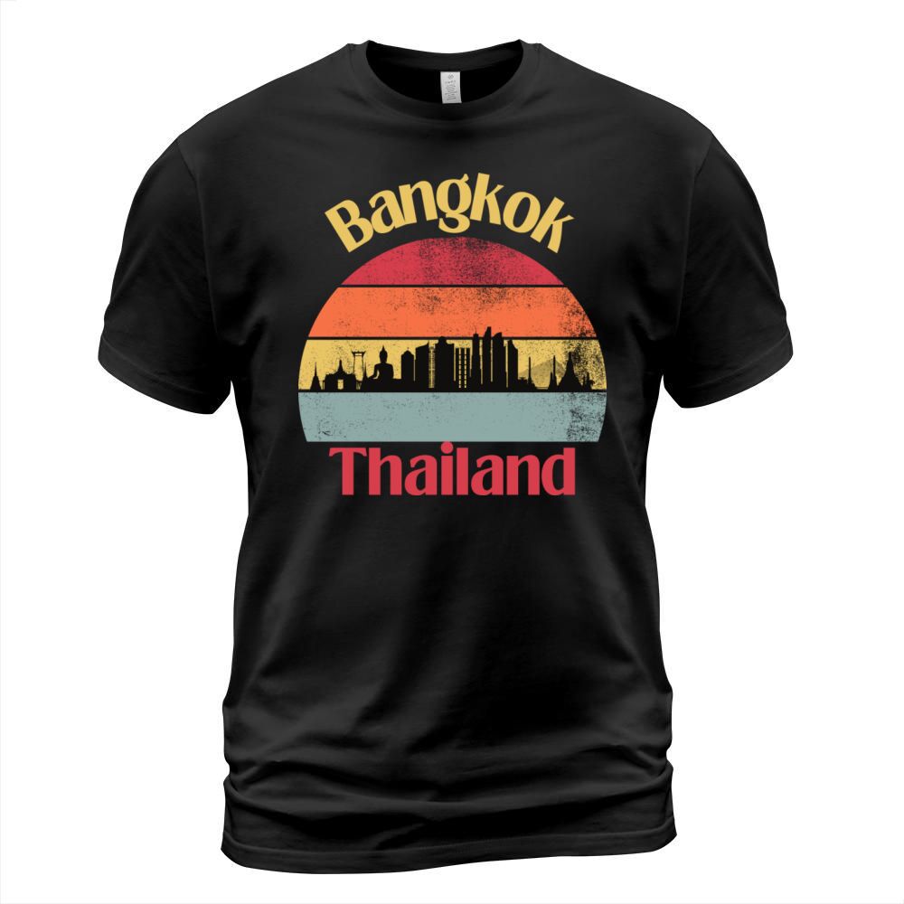 Bangkok Thailand Vintage Sunset Design T-Shirt Unisex