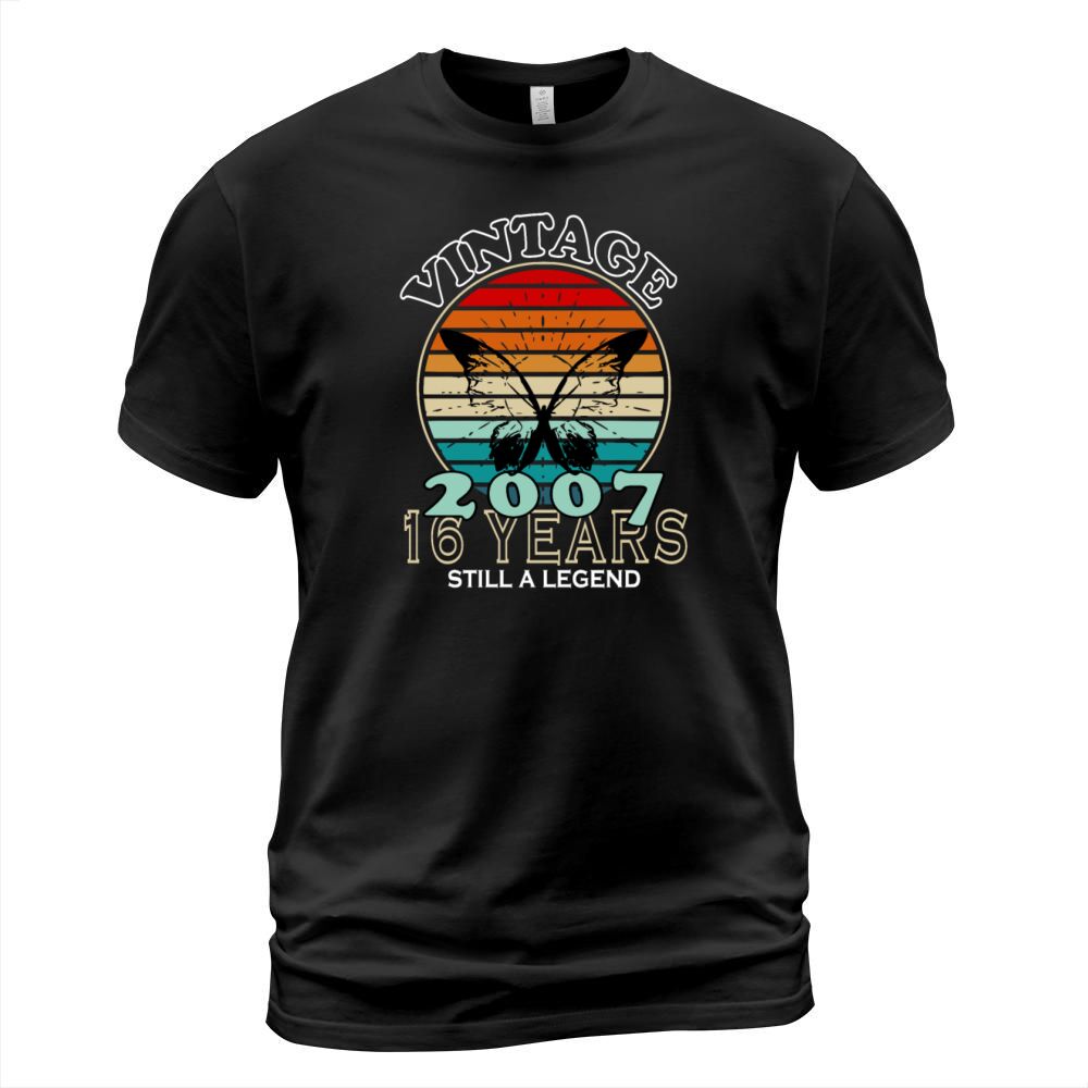 Vintage 16th Birthday 2007 Sports Gift T-Shirt Unisex