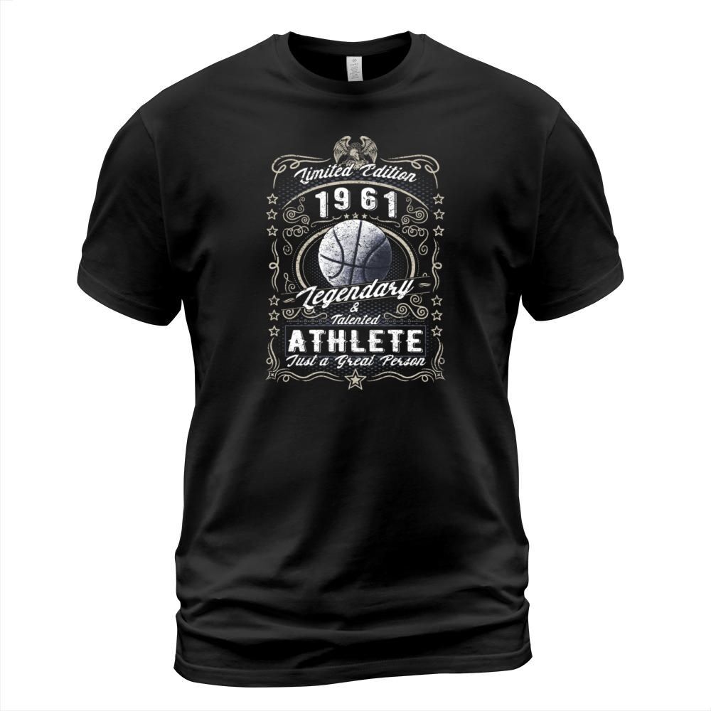 Vintage 1961 Basketball Birthday Gift Sport Hobby T-Shirt Unisex