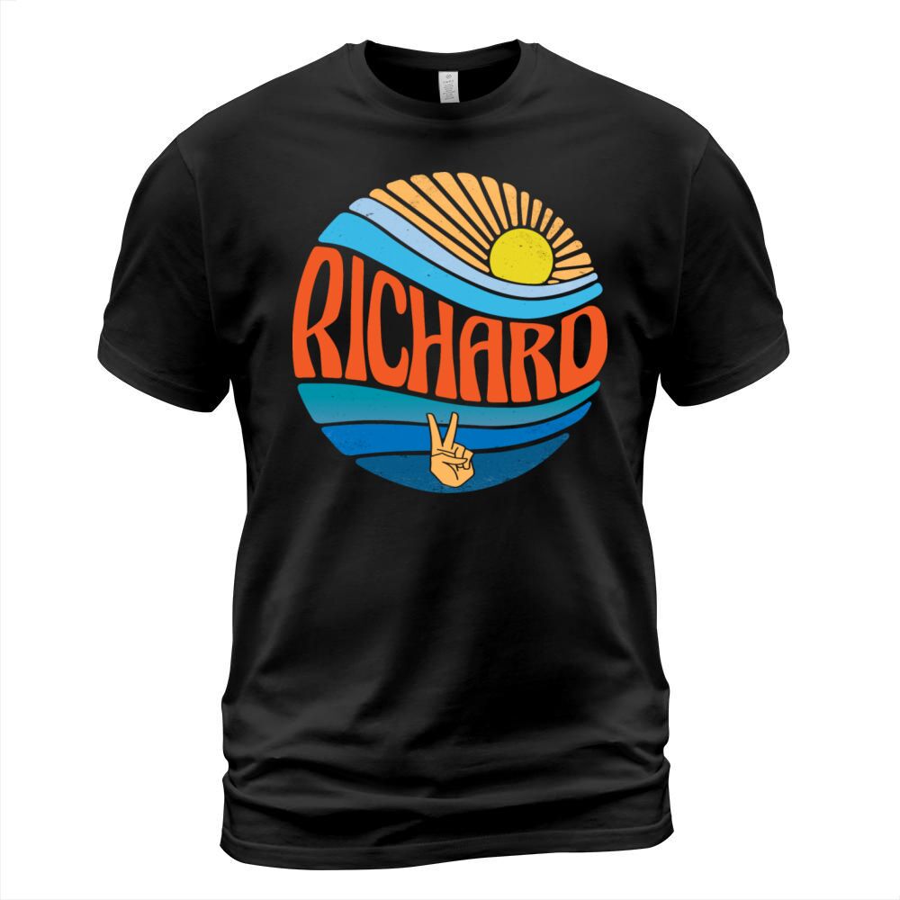 Richard Shirt Vintage Sunset Richard Groovy Tie T-Shirt Unisex