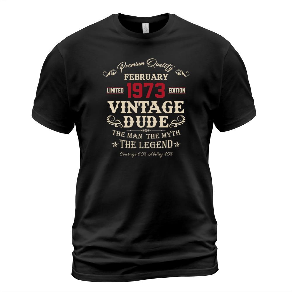 February 1973 Vintage Birthday Present T-Shirt Unisex