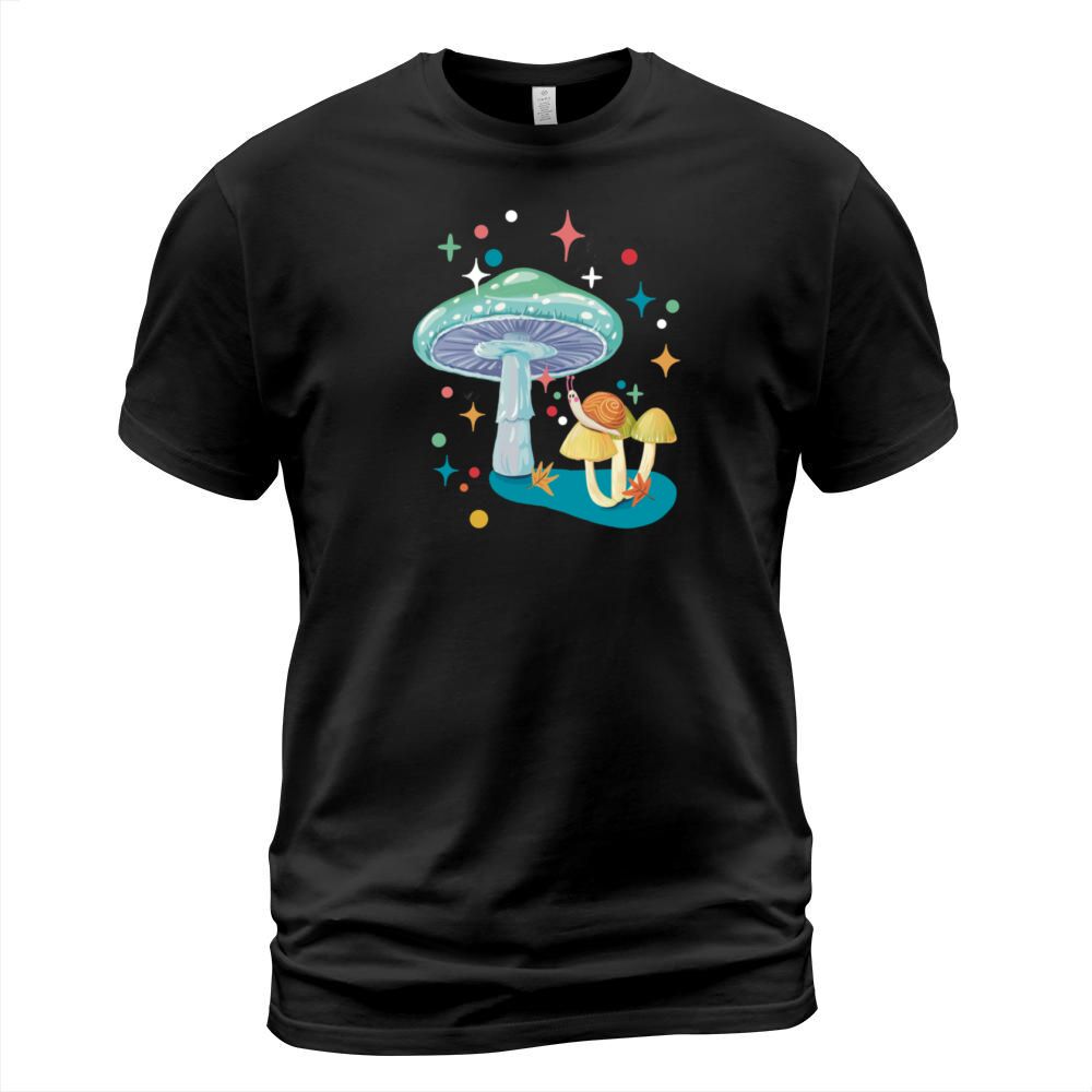 Vintage cozy green mushroom and snail T-Shirt Unisex