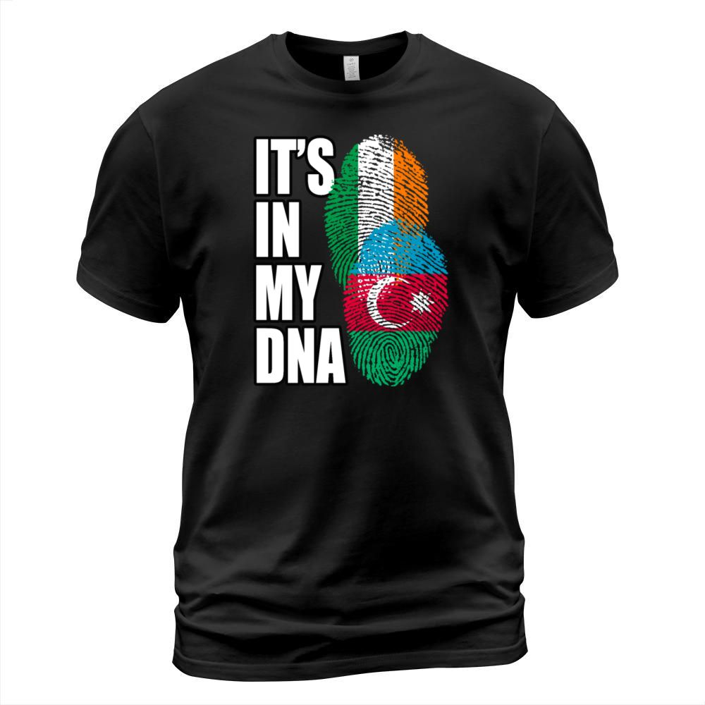 Azerbaijani And Irish Mix Heritage DNA Flag T-Shirt Unisex