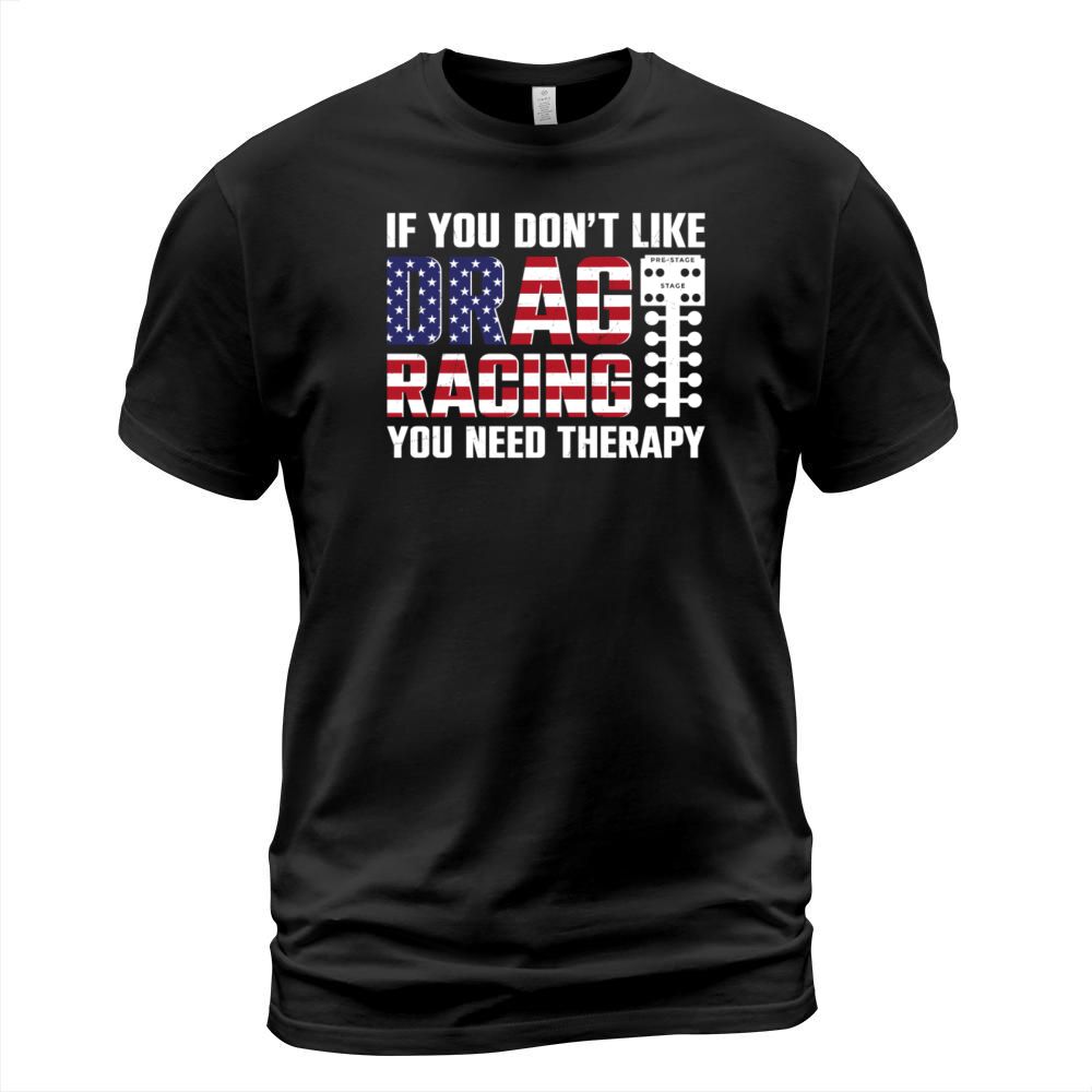 Drag Racing Race Car Flag Vintage T-Shirt Unisex