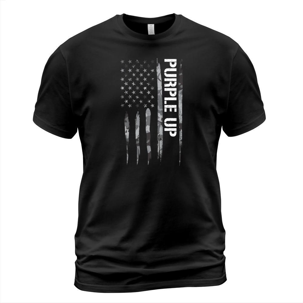 Purple Up - American Flag T-Shirt Unisex