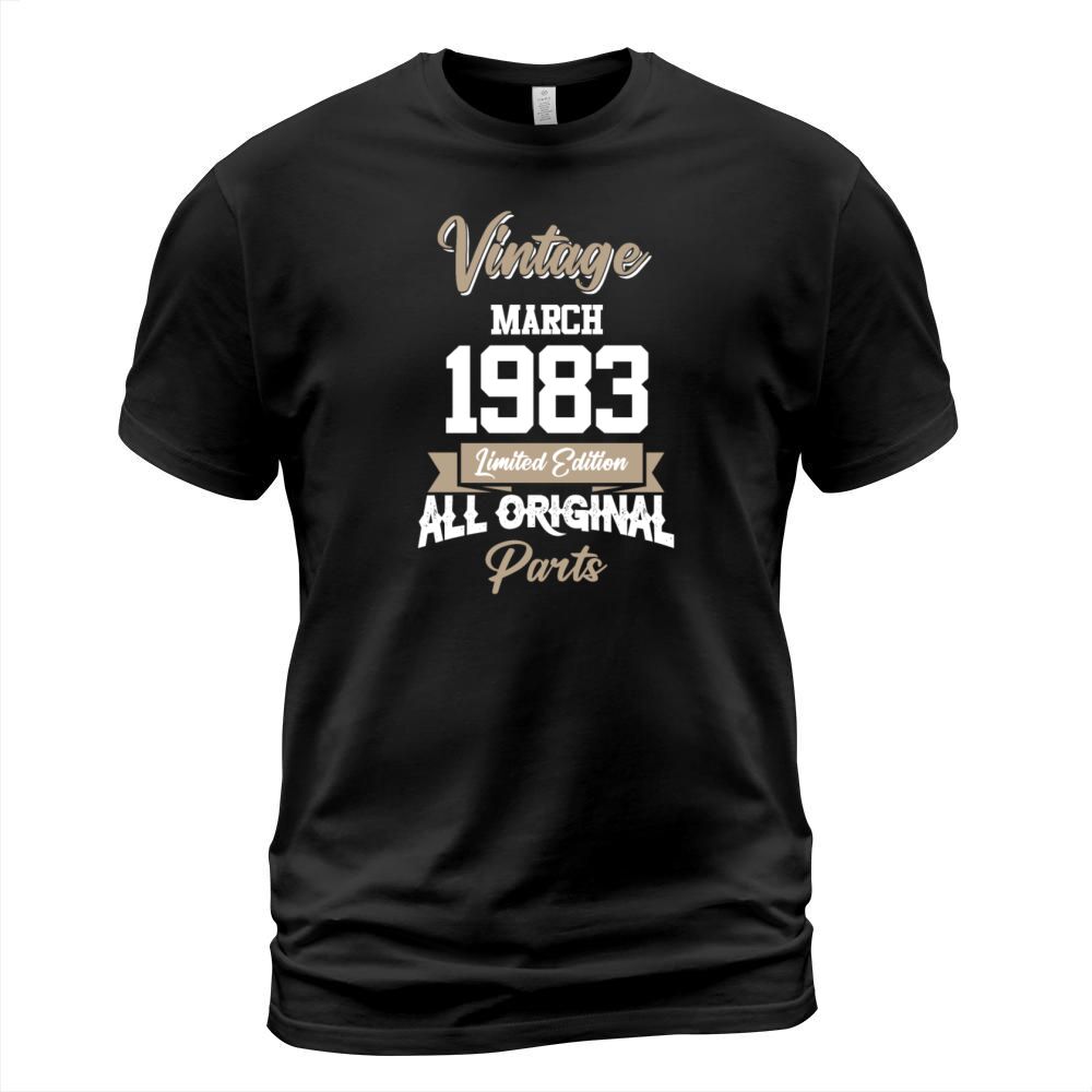March 1983 Vintage Birthday Present T-Shirt Unisex