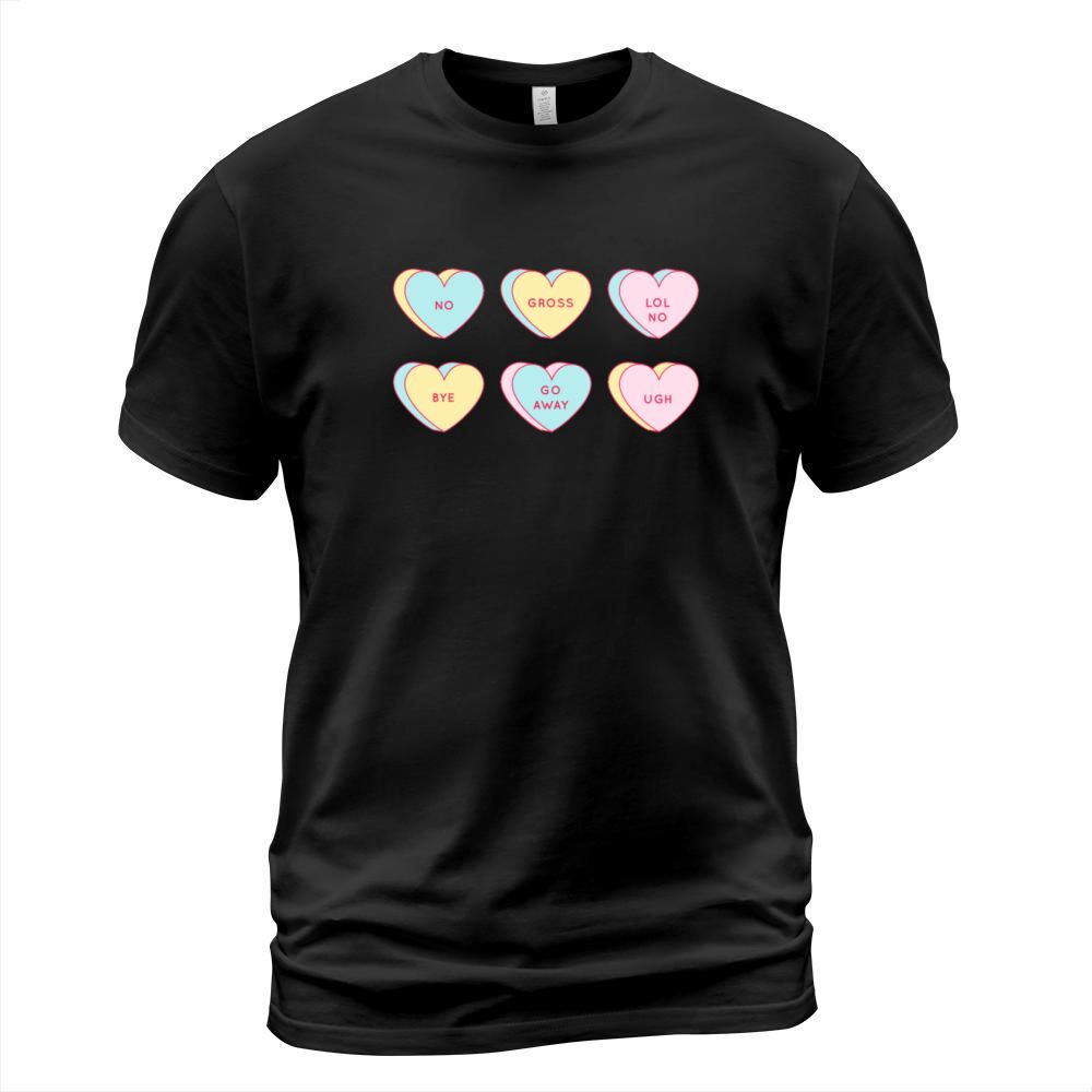 Valentines Day Hearts Candy Singles Awareness Day T-Shirt Unisex