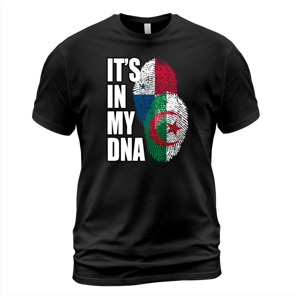 Algerian And Panamanian Mix Heritage DNA Flag T-Shirt Unisex