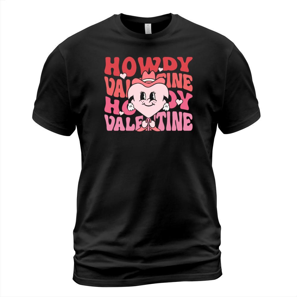 Howdy Valentine Cowgirl Retro Vintage T-Shirt Unisex