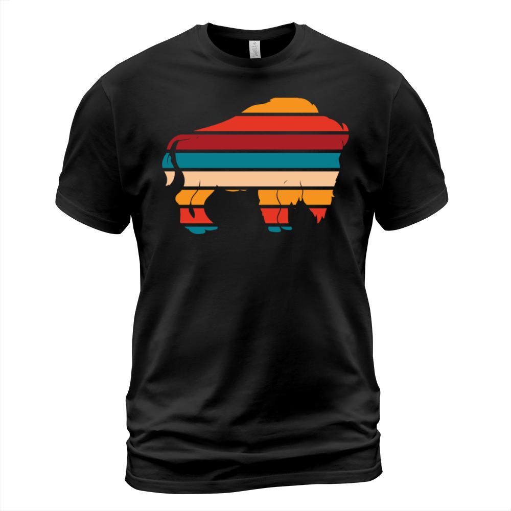 Bison Vintage Cow Buffalo National Park Western T-Shirt Unisex
