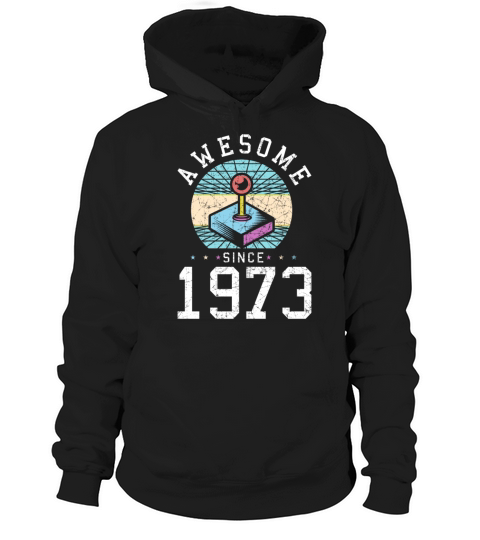 1973 Vintage Gamer Retro age Birthday gift idea Hoodie Unisex