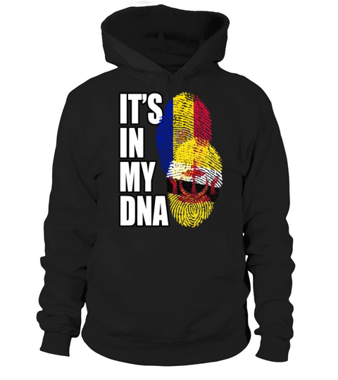 Andorran And Bruneian Mix Heritage DNA Flag Hoodie Unisex