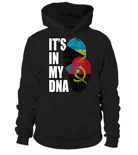 Angolan And Bahamian Mix Heritage DNA Flag Hoodie Unisex