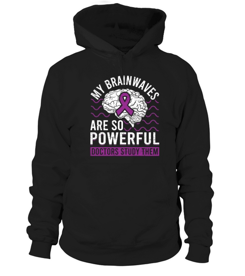 Brainwaves Brain Purple Ribbon Epileptic Epilepsy Hoodie Unisex