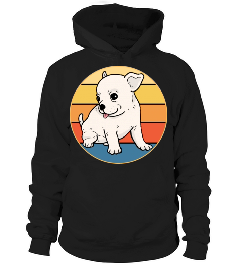 Cute Chihuahua Dog Breed Vintage Retro Sunset Hoodie Unisex