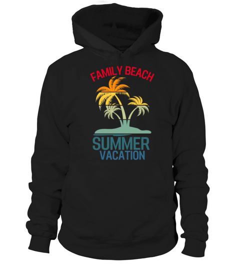 Family Beach Summer Vacation Sunset Vintage Hoodie Unisex