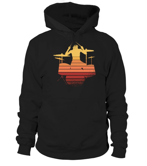 Retro Drum Player Gift I Vintage Drums Drumming Hoodie Unisex
