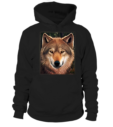 Wolf artwork design predator face imprint Hoodie Unisex