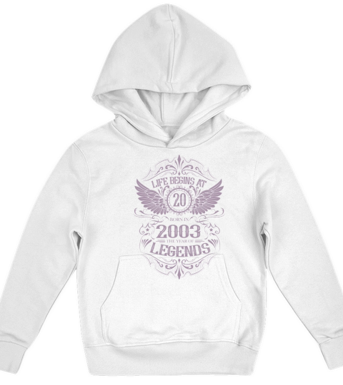 20th Birthday Gifts Vintage 2003 Vintage Kids Hoodie