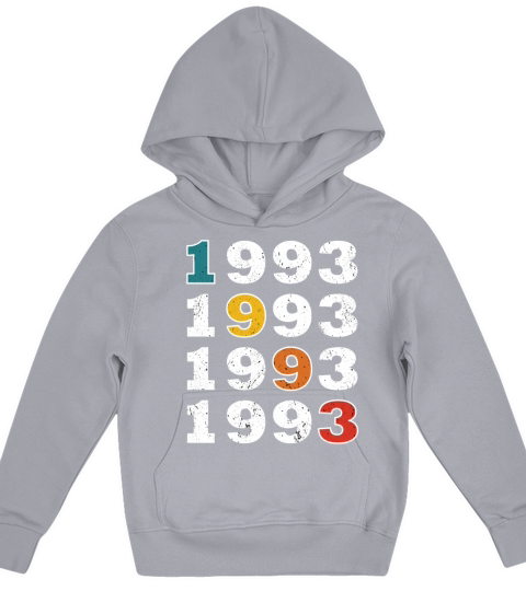 30th birthday vintage 1993 retro vintage style Kids Hoodie