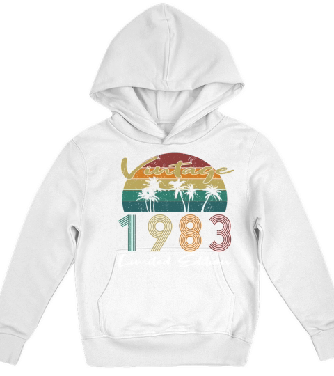 40th birthday vintage 1983 limited edition Kids Hoodie