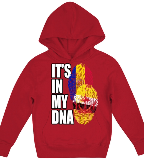 Andorran And Bruneian Mix Heritage DNA Flag Kids Hoodie
