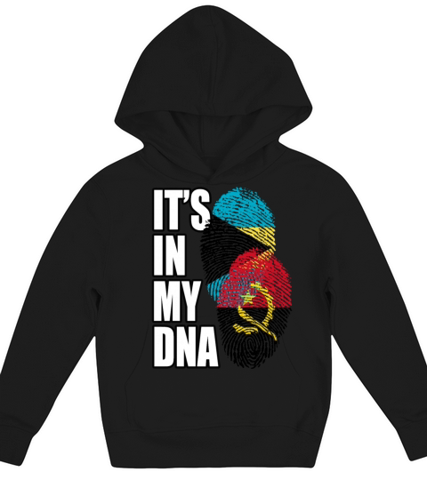 Angolan And Bahamian Mix Heritage DNA Flag Kids Hoodie