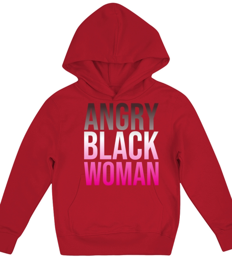 Angry Black Woman gradient color design Kids Hoodie