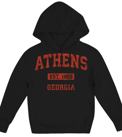 Athens Georgia Vintage Athletic Sports Design Kids Hoodie