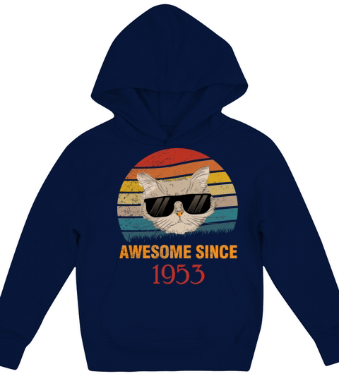 Awesome Since 1953 70 Birthday Anniversary Gift Kids Hoodie