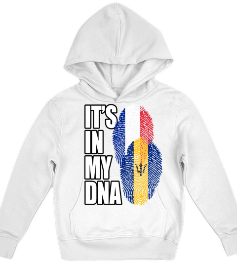 Barbadian And French Mix Heritage DNA Flag Kids Hoodie