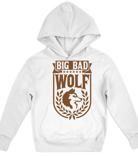 big bad wolf quote Kids Hoodie