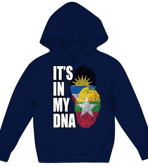 Burmese And Argentinian Mix Heritage DNA Flag Kids Hoodie