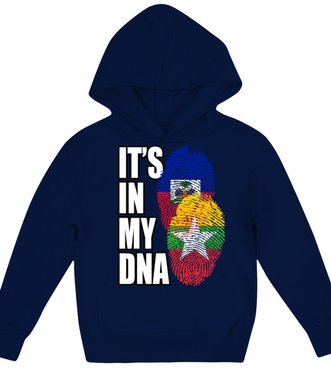 Burmese And Haitian Mix Heritage DNA Flag Kids Hoodie