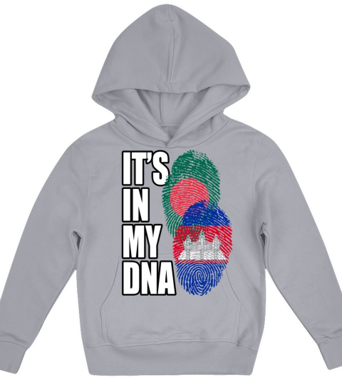 Cambodian And Bangladeshi Mix Heritage DNA Flag Kids Hoodie