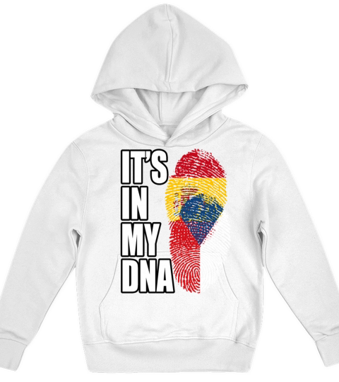 Czech And Spaniard Mix Heritage DNA Flag Kids Hoodie