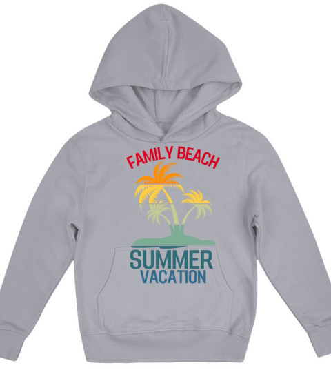 Family Beach Summer Vacation Sunset Vintage Kids Hoodie
