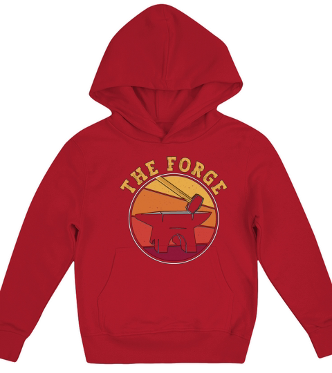 Farrier The Forge Retro Horses Metalwork Farriers Kids Hoodie