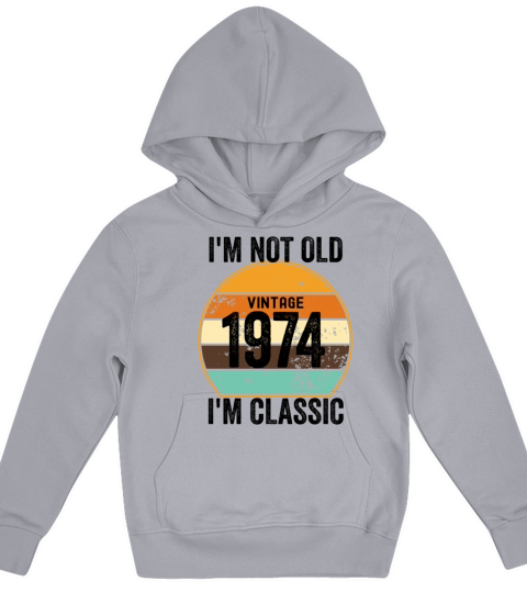 Im Classic Distressed Sunset Vintage 1974 Kids Hoodie