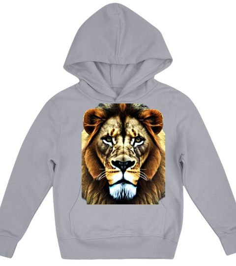Lion Africa predator print head imprint with wild Kids Hoodie