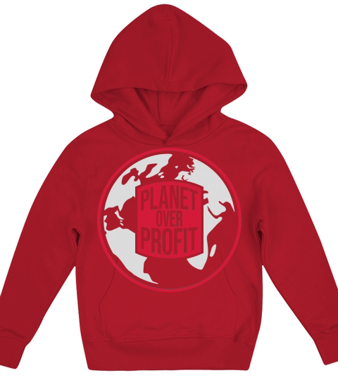 planet over profit quote Kids Hoodie