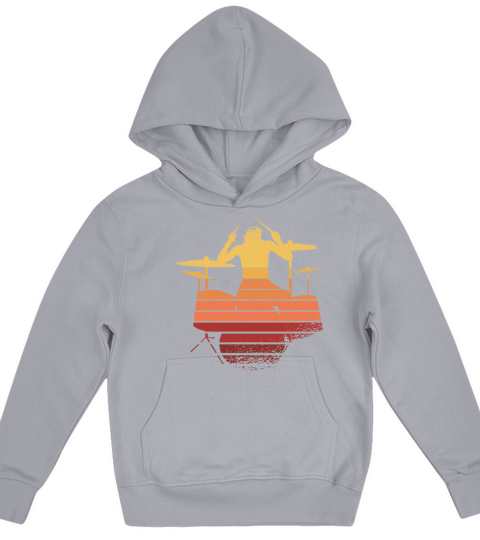 Retro Drum Player Gift I Vintage Drums Drumming Kids Hoodie